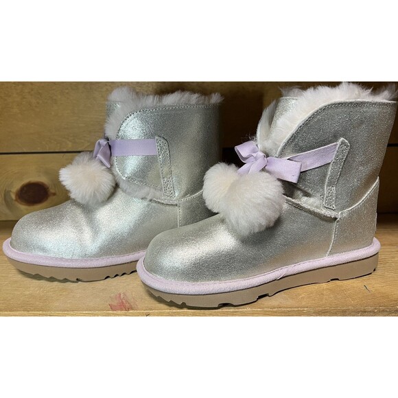 UGG AUSTRALIA Big Kids GITA METALLIC Size 4 1019701K - Picture 2 of 5
